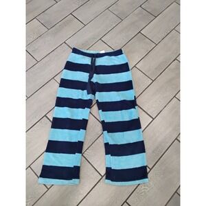 Sesame Street Pajama Pants Size‎ 8-10 Blue Striped Plush Loungewear